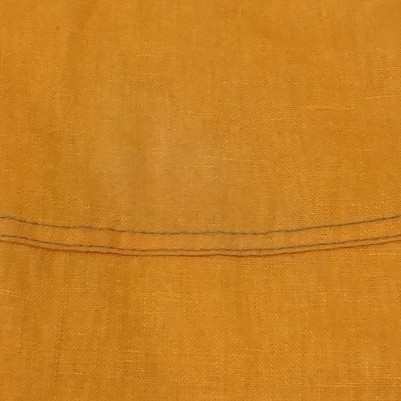 NICHOLAS Button Pinafore Midi Dress Size US 6 Orange Linen - Picture 6 of 11